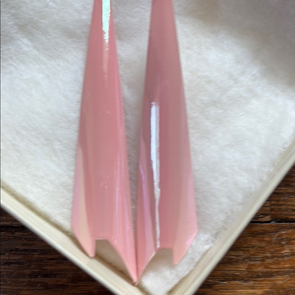 Elegant Pink Dangle Earrings - Picture 3 of 4